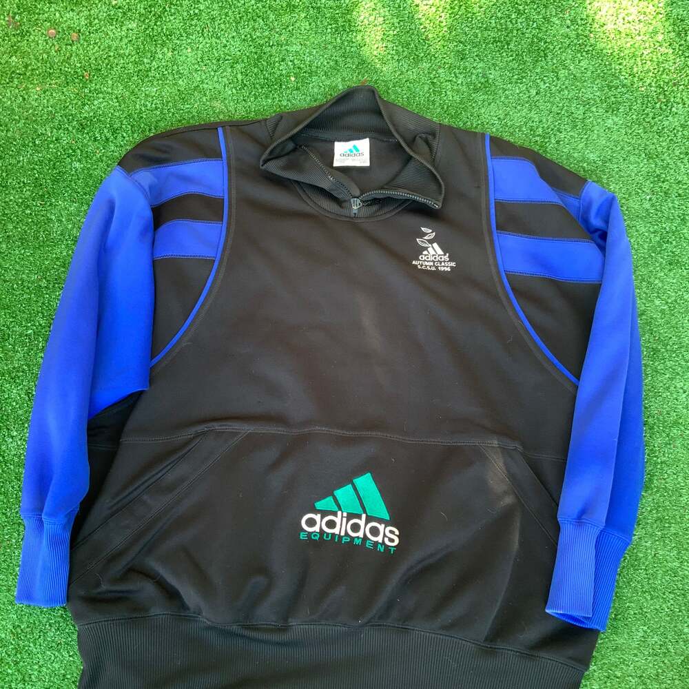 1996 Vintage Adidas Equipment Embroidered 1/4 Zip Pullover Sweatshirt